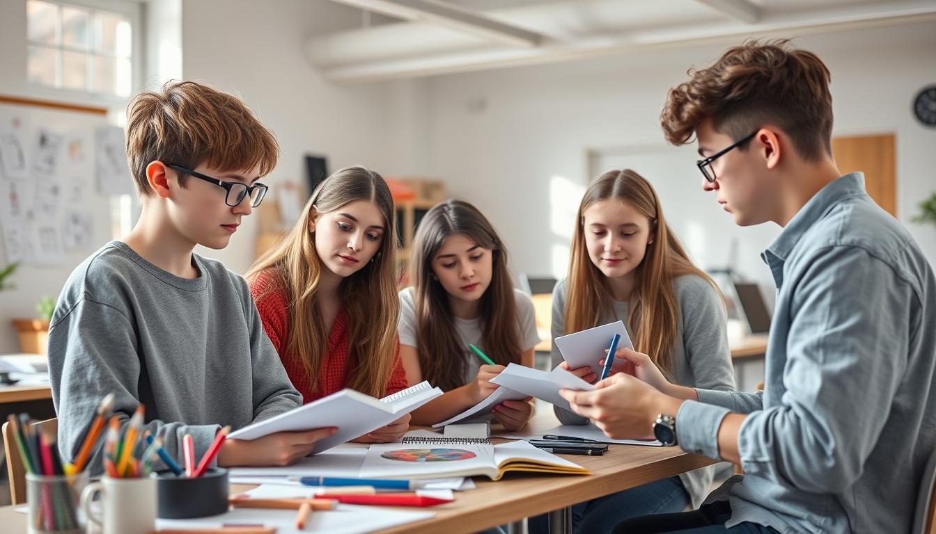 Student preparing for exams with study materials