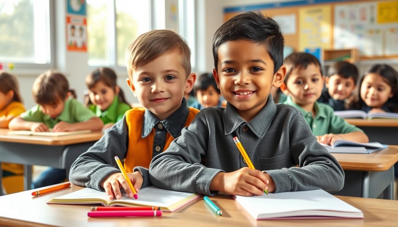 Student using learning strategies while studying